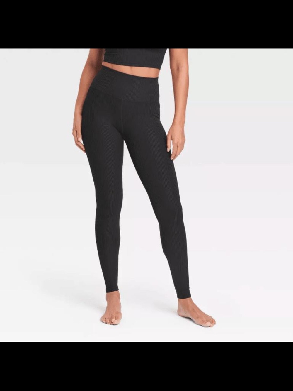 🖤All in Motion Ribbed High-Rise Black Leggings🖤